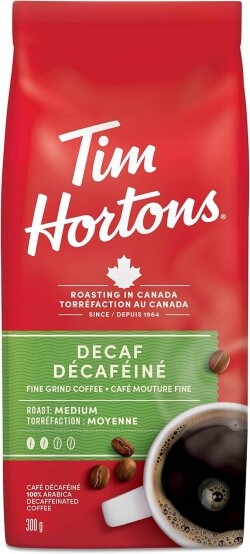 밴쿠버비타민,Tim Hortons Decaf Coffee, Fine Grind Bag, Medium Roast, 300g 