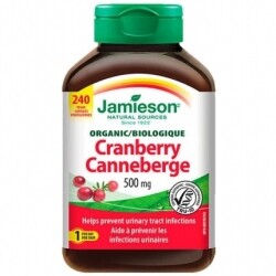 밴쿠버비타민,Jamieson Organic Cranberry 500mg (자미에슨 유기농 크랜베리  ) 240capsule 